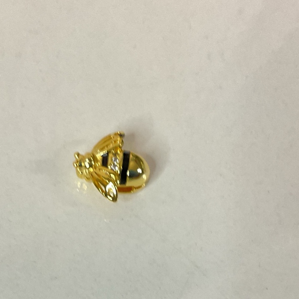 π 14K Gold Plated Sterling Silver Reflexion Bee Clip Charm - Picture 7 of 12